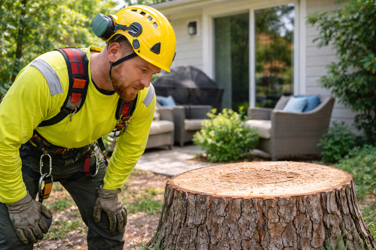 Tree service crew at work